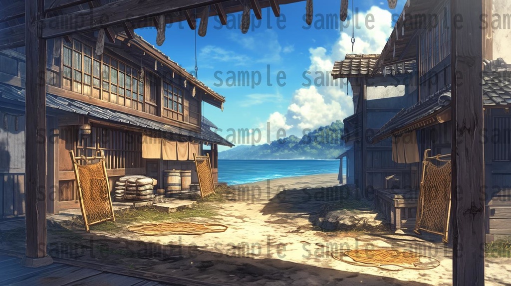 【200枚】戦国時代 和の背景画 村・街中など 【著作権フリー画像素材】