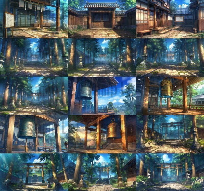 【200枚】戦国時代 和の背景画 村・街中など 【著作権フリー画像素材】