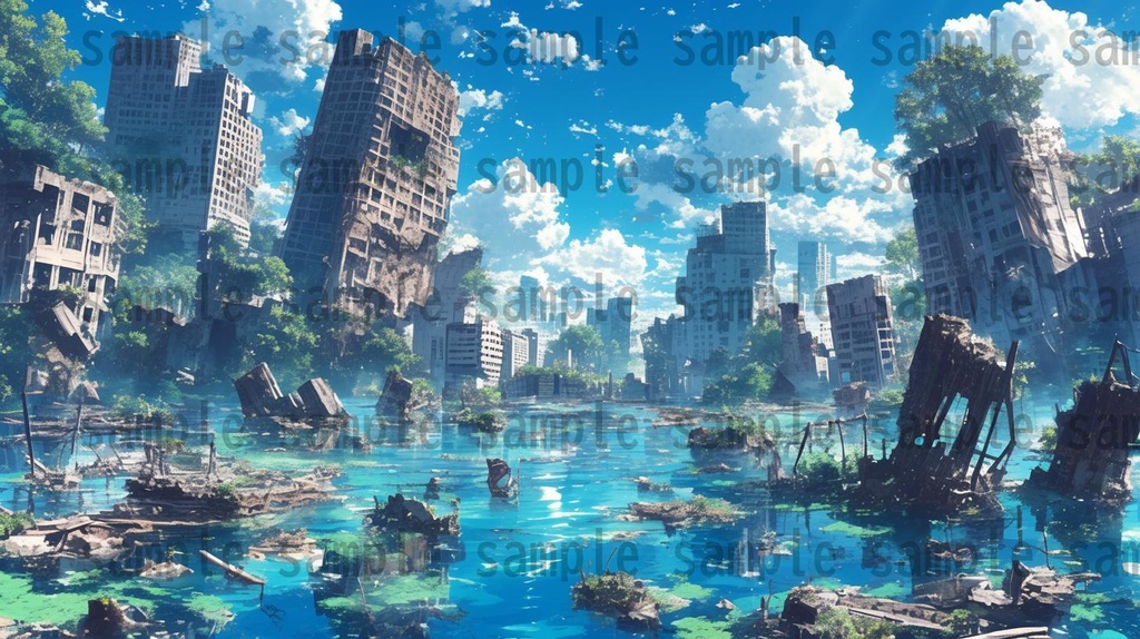 【140枚】終末世界・ポストアポカリプス 背景イラスト【著作権フリー素材】ファンタジーRPG