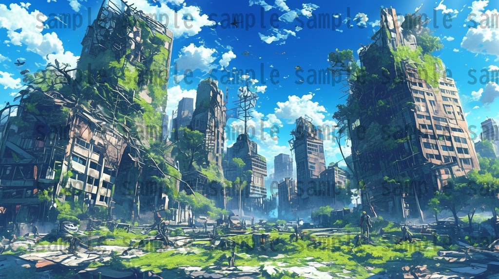 【140枚】終末世界・ポストアポカリプス 背景イラスト【著作権フリー素材】ファンタジーRPG