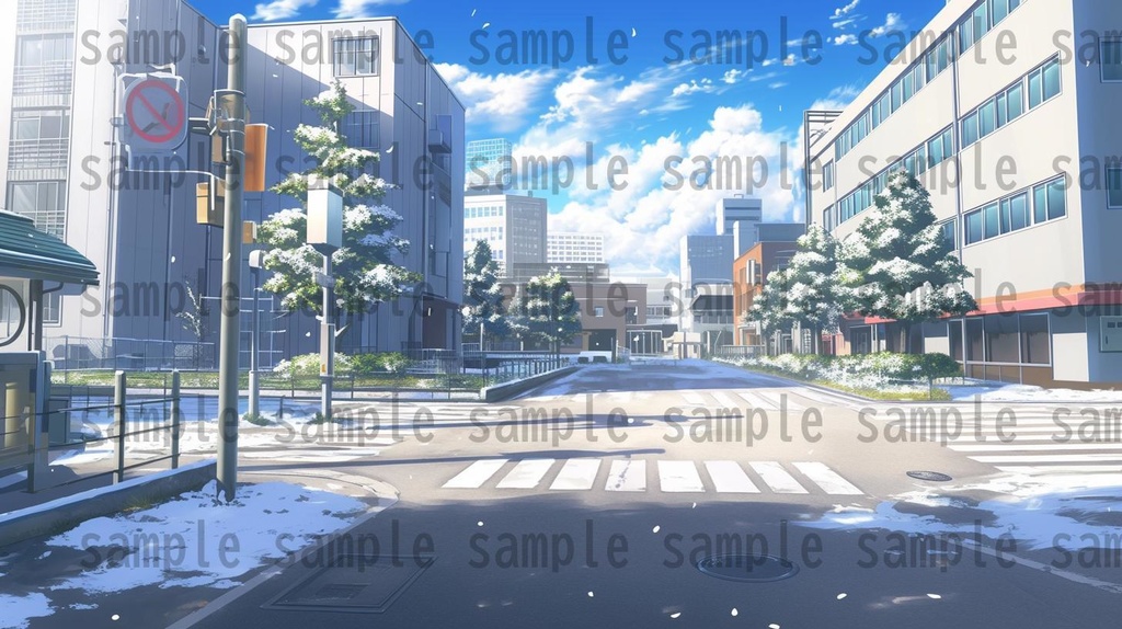 【259枚】街の風景/春夏秋冬/季節別の背景イラスト【著作権フリー素材】