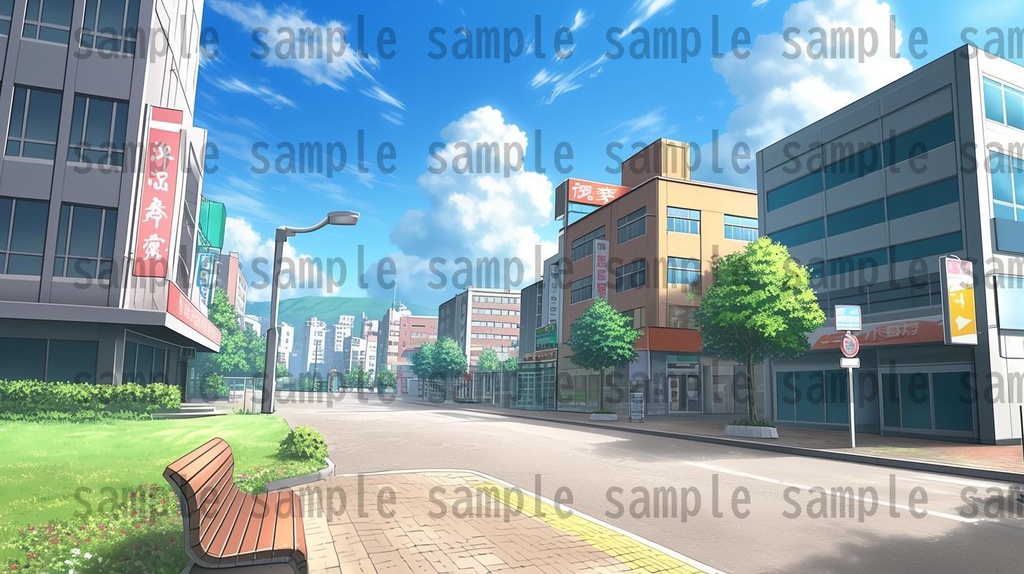 【259枚】街の風景/春夏秋冬/季節別の背景イラスト【著作権フリー素材】