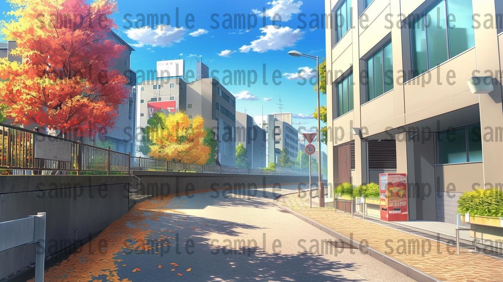 【259枚】街の風景/春夏秋冬/季節別の背景イラスト【著作権フリー素材】