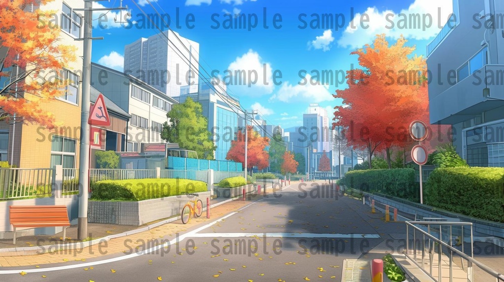 【259枚】街の風景/春夏秋冬/季節別の背景イラスト【著作権フリー素材】