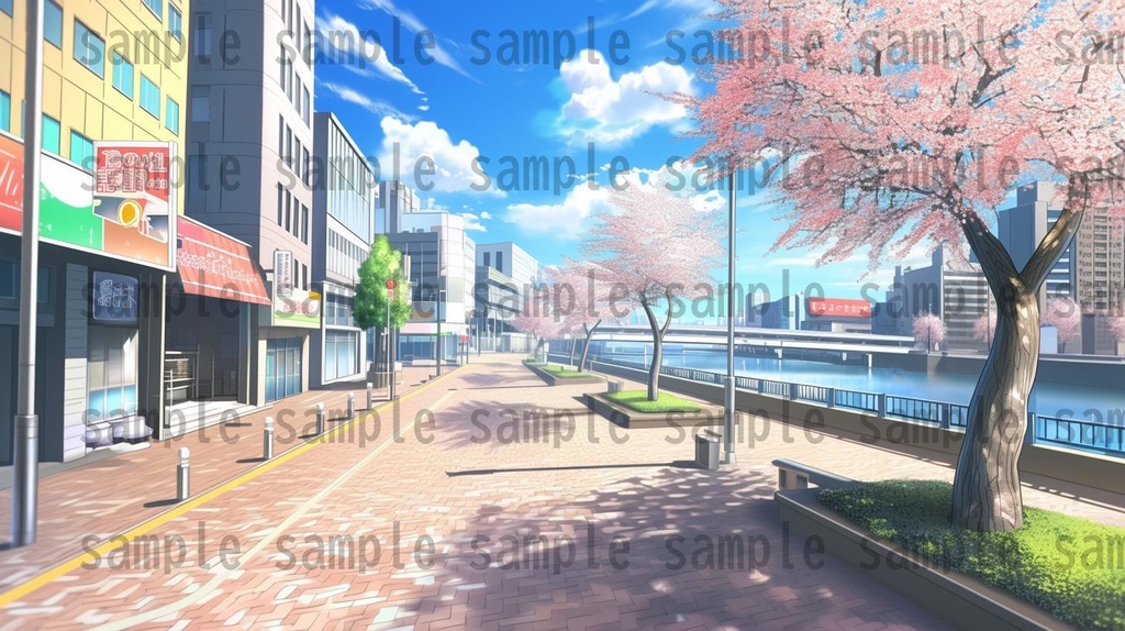 【259枚】街の風景/春夏秋冬/季節別の背景イラスト【著作権フリー素材】