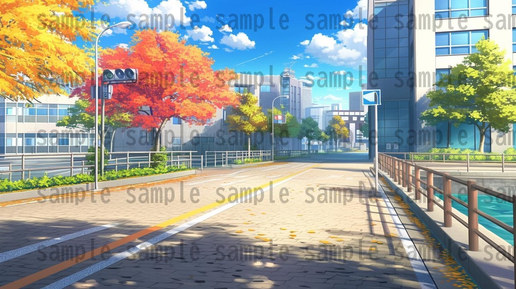 【259枚】街の風景/春夏秋冬/季節別の背景イラスト【著作権フリー素材】