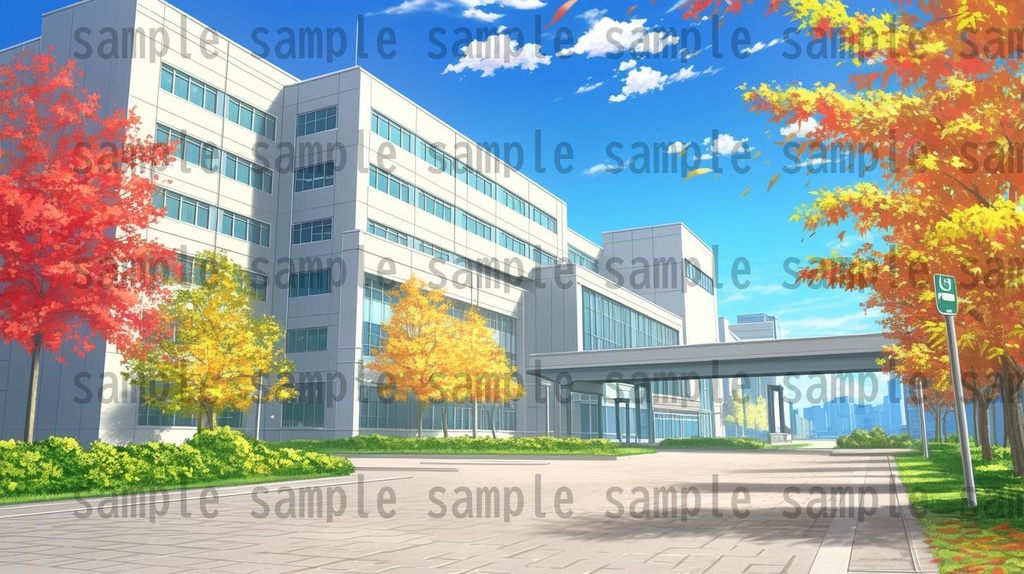 【259枚】街の風景/春夏秋冬/季節別の背景イラスト【著作権フリー素材】