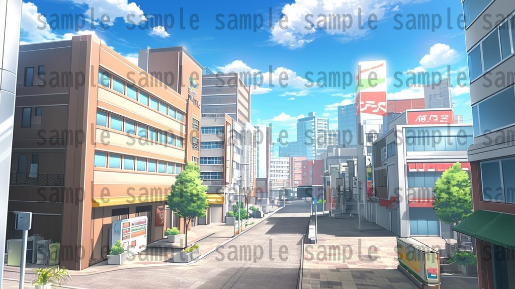 【259枚】街の風景/春夏秋冬/季節別の背景イラスト【著作権フリー素材】