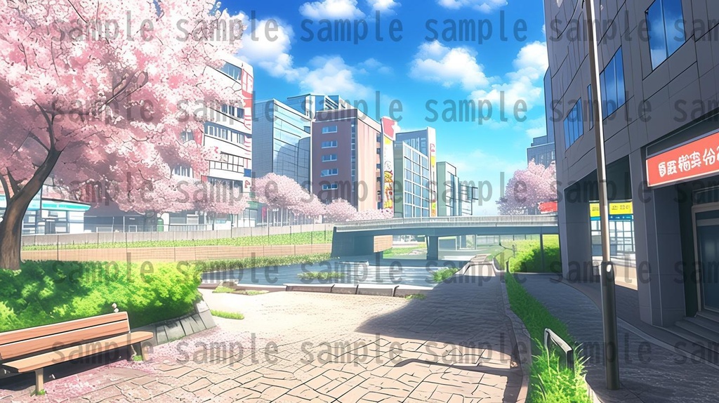 【259枚】街の風景/春夏秋冬/季節別の背景イラスト【著作権フリー素材】