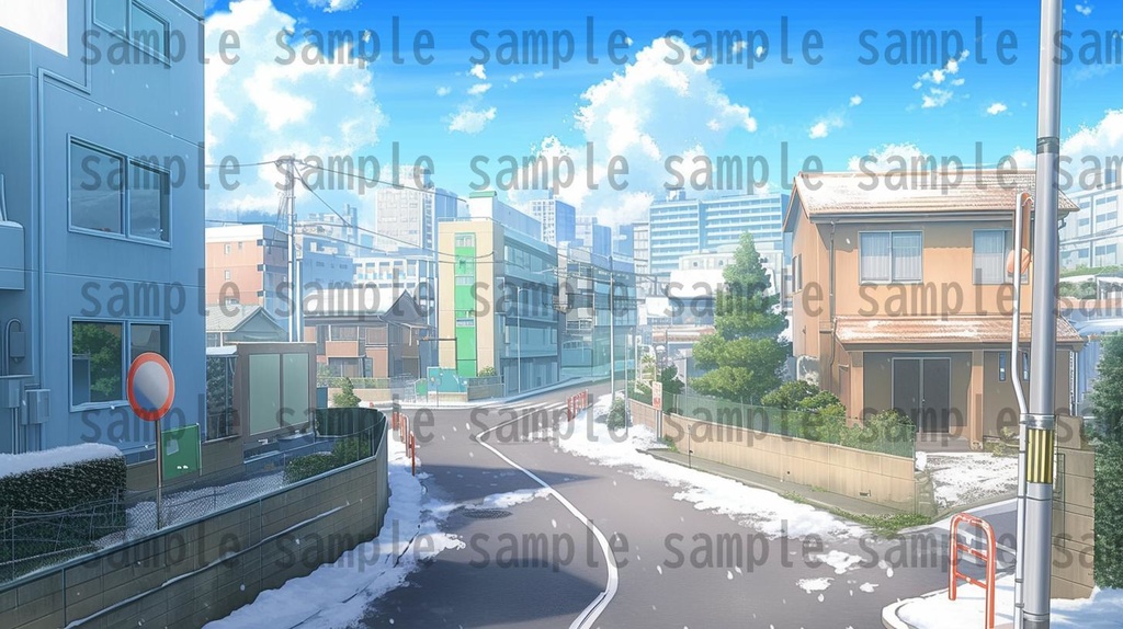 【259枚】街の風景/春夏秋冬/季節別の背景イラスト【著作権フリー素材】