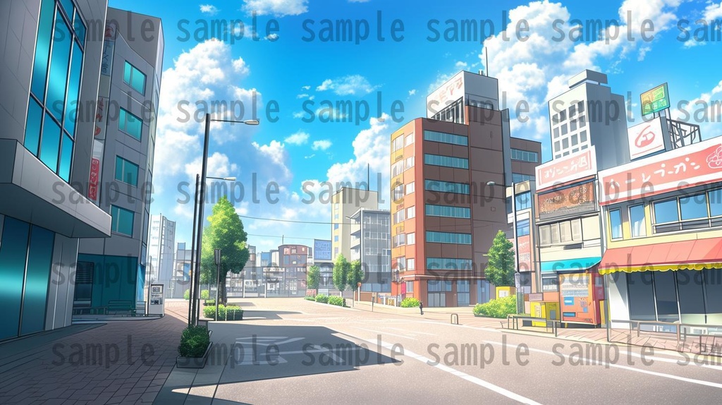 【259枚】街の風景/春夏秋冬/季節別の背景イラスト【著作権フリー素材】