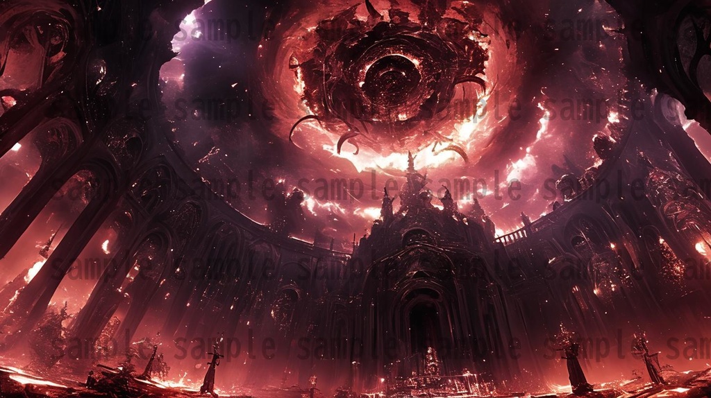 【114枚】魔王城(ラスボスの城)の背景イラスト【著作権フリー素材風景画像】