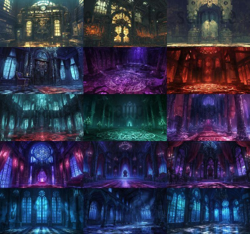 【114枚】魔王城(ラスボスの城)の背景イラスト【著作権フリー素材風景画像】