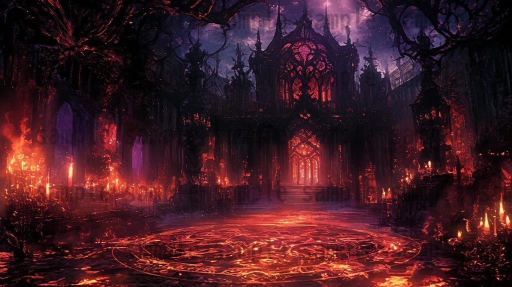 【114枚】魔王城(ラスボスの城)の背景イラスト【著作権フリー素材風景画像】