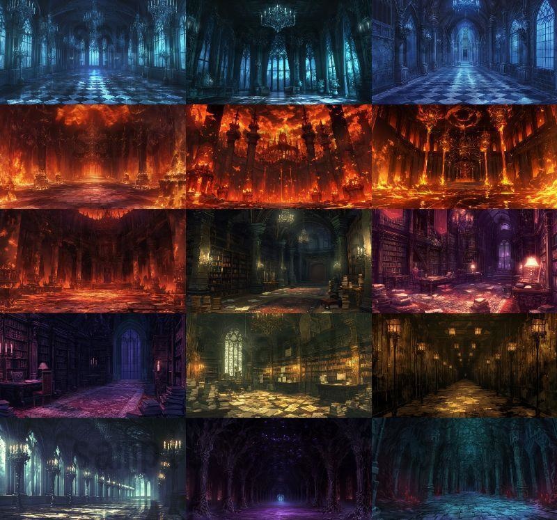 【114枚】魔王城(ラスボスの城)の背景イラスト【著作権フリー素材風景画像】