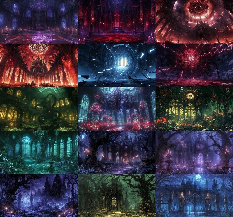 【114枚】魔王城(ラスボスの城)の背景イラスト【著作権フリー素材風景画像】