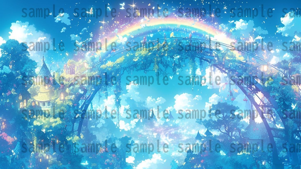 【140枚】妖精の森の背景イラスト【著作権フリー素材風景画像】