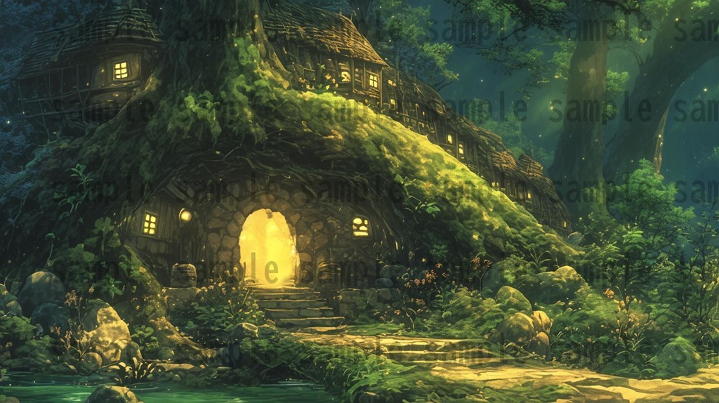 【140枚】妖精の森の背景イラスト【著作権フリー素材風景画像】