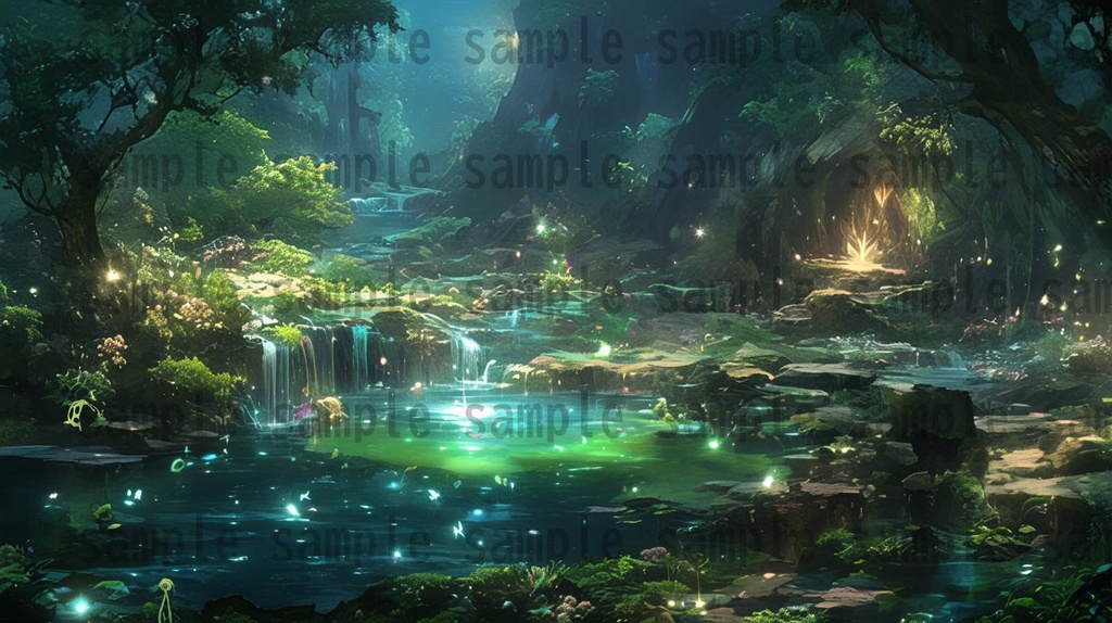 【140枚】妖精の森の背景イラスト【著作権フリー素材風景画像】