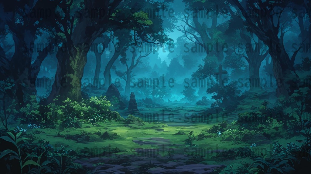 【140枚】妖精の森の背景イラスト【著作権フリー素材風景画像】