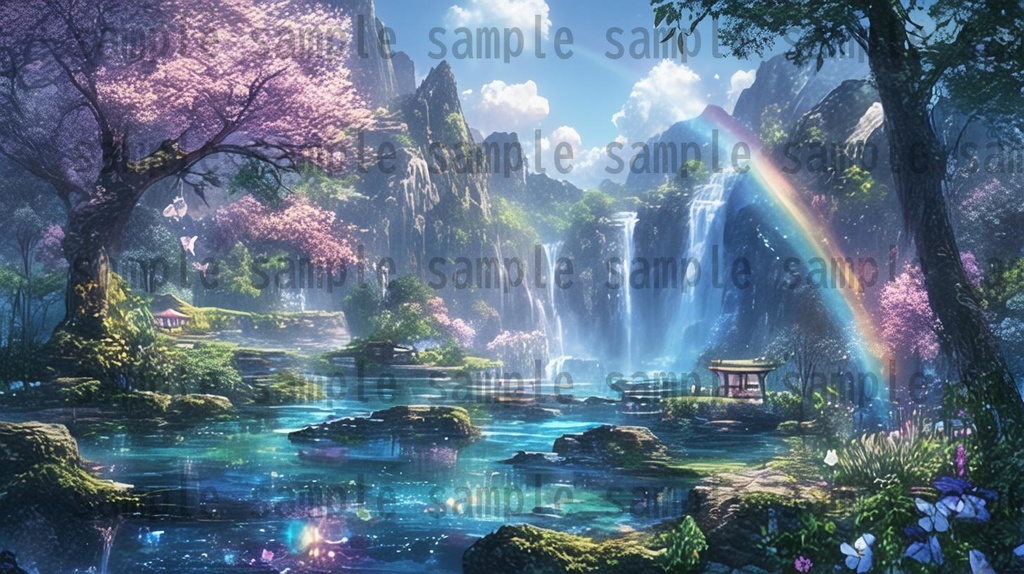 【140枚】妖精の森の背景イラスト【著作権フリー素材風景画像】