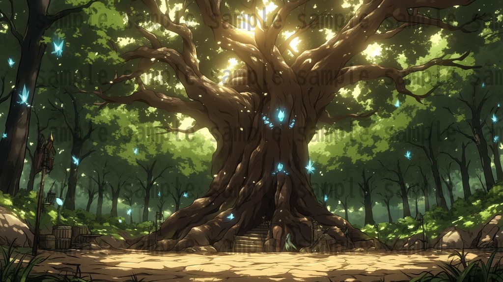 【140枚】妖精の森の背景イラスト【著作権フリー素材風景画像】