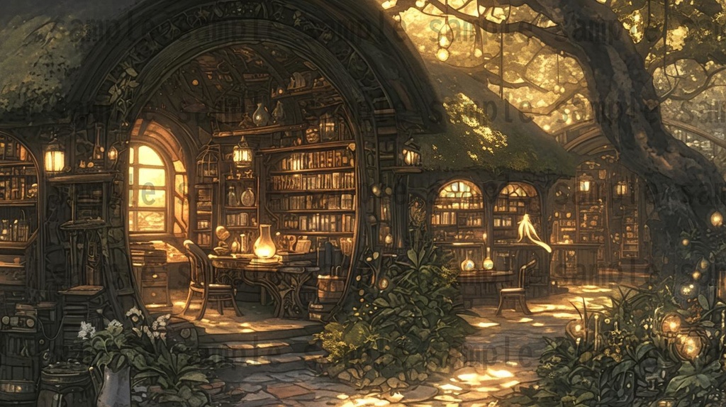 【140枚】妖精の森の背景イラスト【著作権フリー素材風景画像】