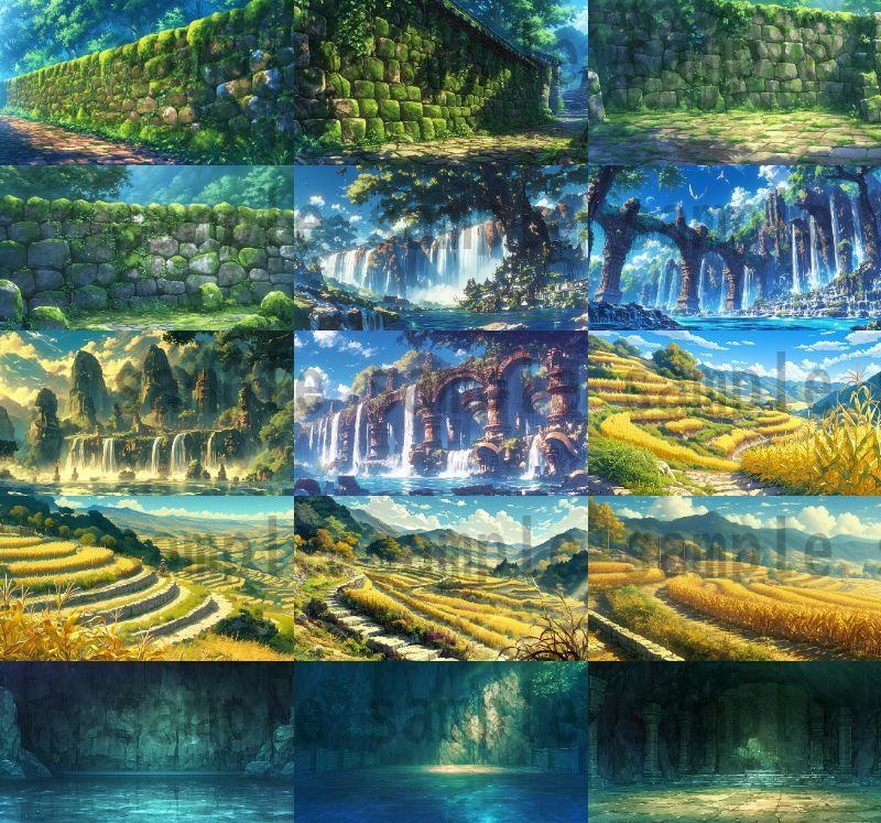 【166枚】古代文明の背景イラスト【著作権フリー素材風景画像】ファンタジーRPG