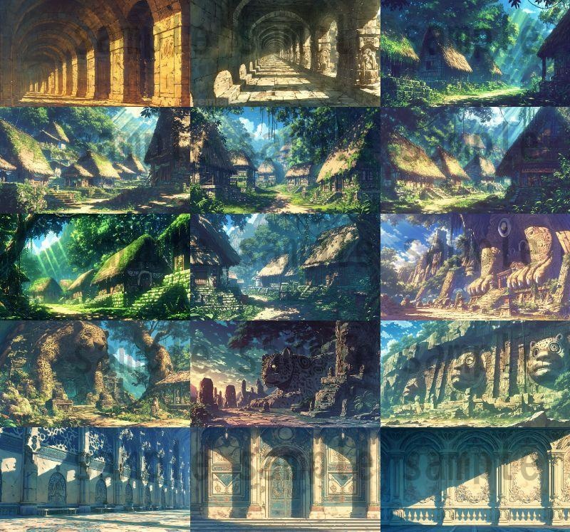 【166枚】古代文明の背景イラスト【著作権フリー素材風景画像】ファンタジーRPG