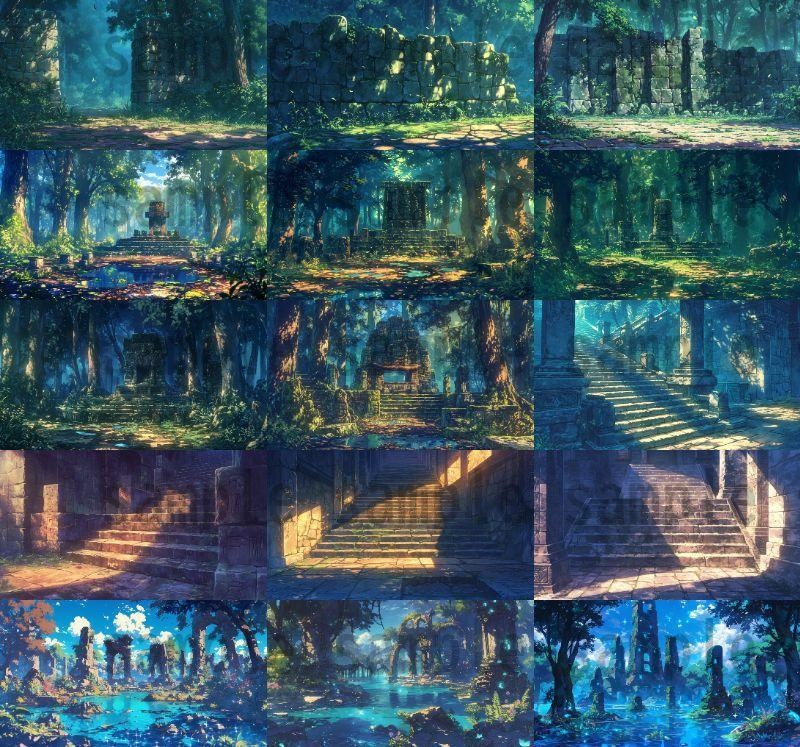 【166枚】古代文明の背景イラスト【著作権フリー素材風景画像】ファンタジーRPG