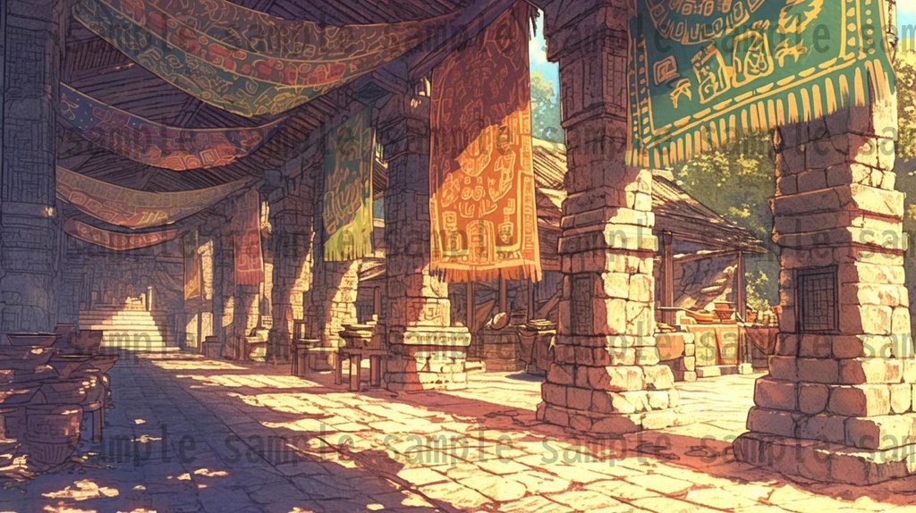 【166枚】古代文明の背景イラスト【著作権フリー素材風景画像】ファンタジーRPG