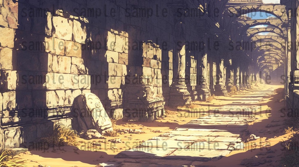 【166枚】古代文明の背景イラスト【著作権フリー素材風景画像】ファンタジーRPG