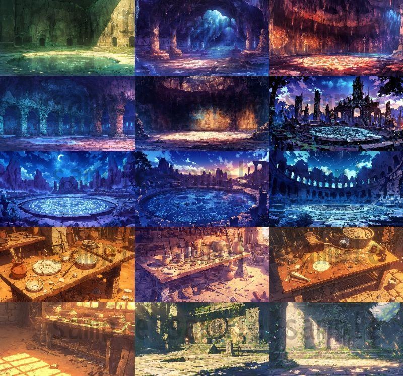 【166枚】古代文明の背景イラスト【著作権フリー素材風景画像】ファンタジーRPG