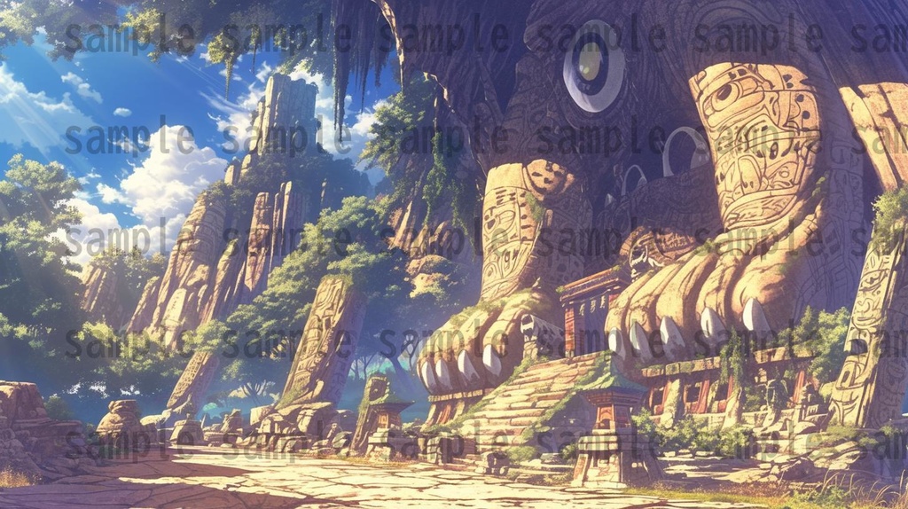 【166枚】古代文明の背景イラスト【著作権フリー素材風景画像】ファンタジーRPG