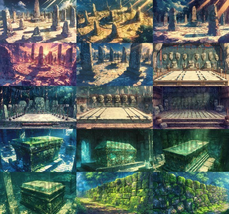 【166枚】古代文明の背景イラスト【著作権フリー素材風景画像】ファンタジーRPG