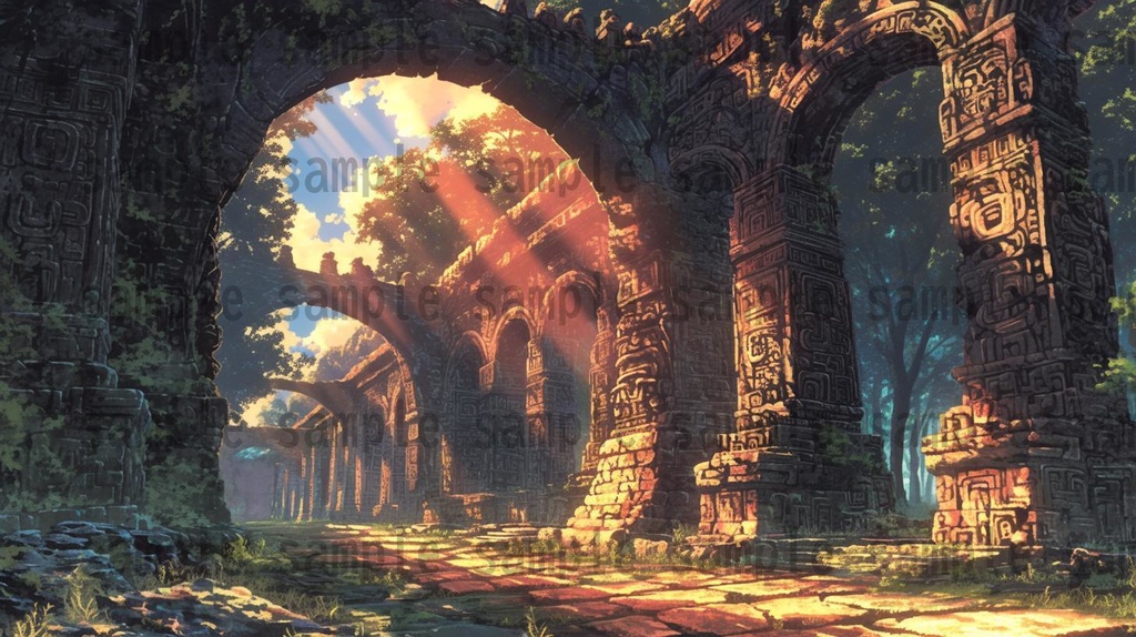 【166枚】古代文明の背景イラスト【著作権フリー素材風景画像】ファンタジーRPG