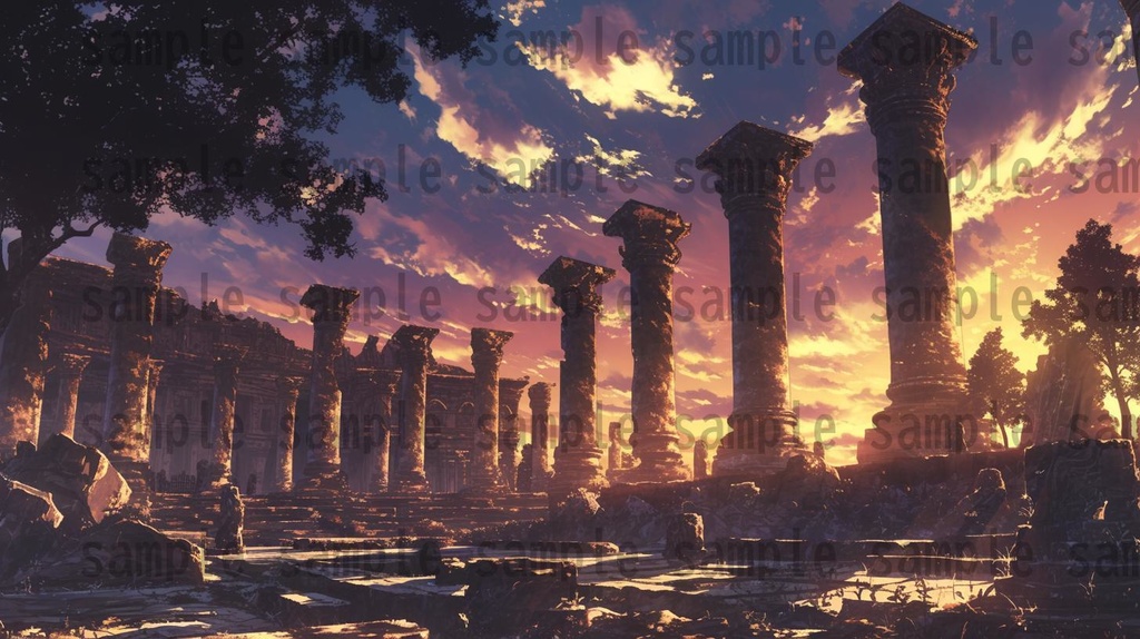 【166枚】古代文明の背景イラスト【著作権フリー素材風景画像】ファンタジーRPG