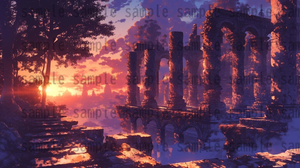 【166枚】古代文明の背景イラスト【著作権フリー素材風景画像】ファンタジーRPG