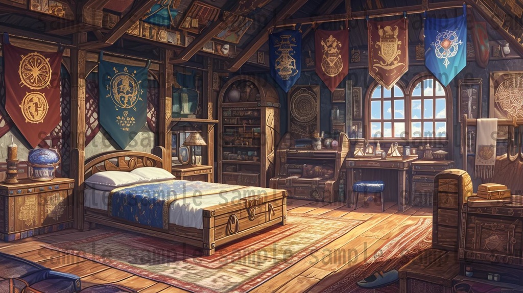 【182枚】バイキング港町の風景背景イラスト【著作権フリー素材/フリー画像】