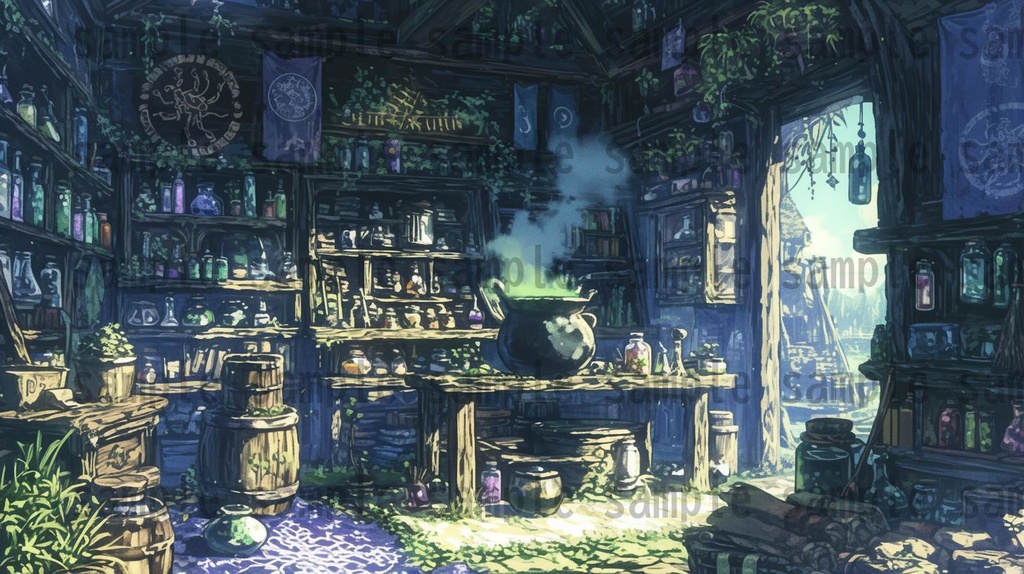 【182枚】バイキング港町の風景背景イラスト【著作権フリー素材/フリー画像】