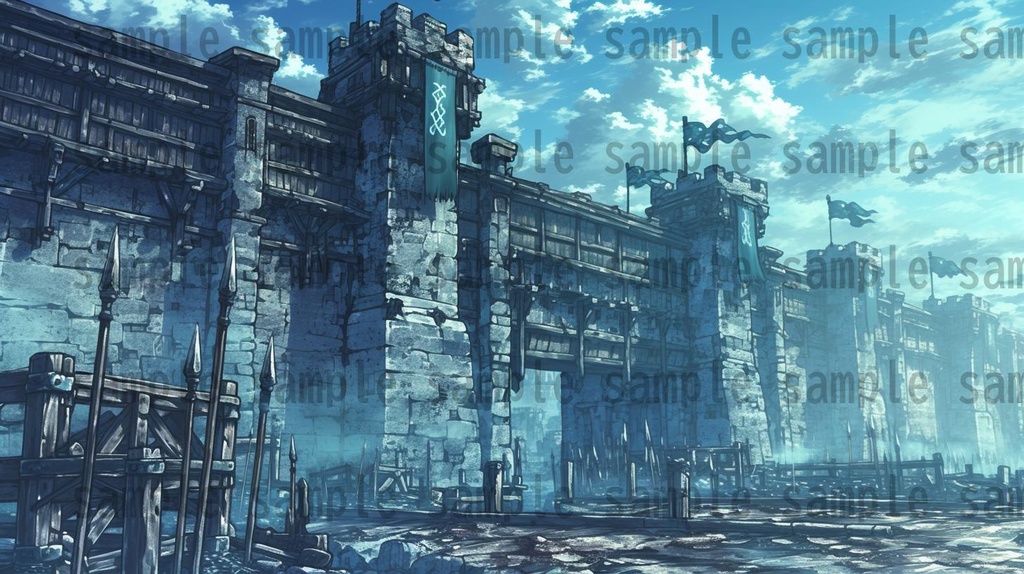 【182枚】バイキング港町の風景背景イラスト【著作権フリー素材/フリー画像】