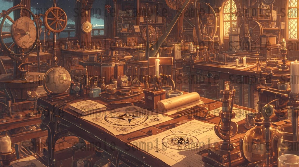 【182枚】バイキング港町の風景背景イラスト【著作権フリー素材/フリー画像】