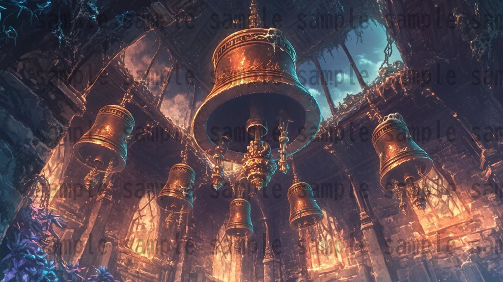 【166枚】死者の都 風景背景イラスト【著作権フリー素材】ダークファンタジー画像