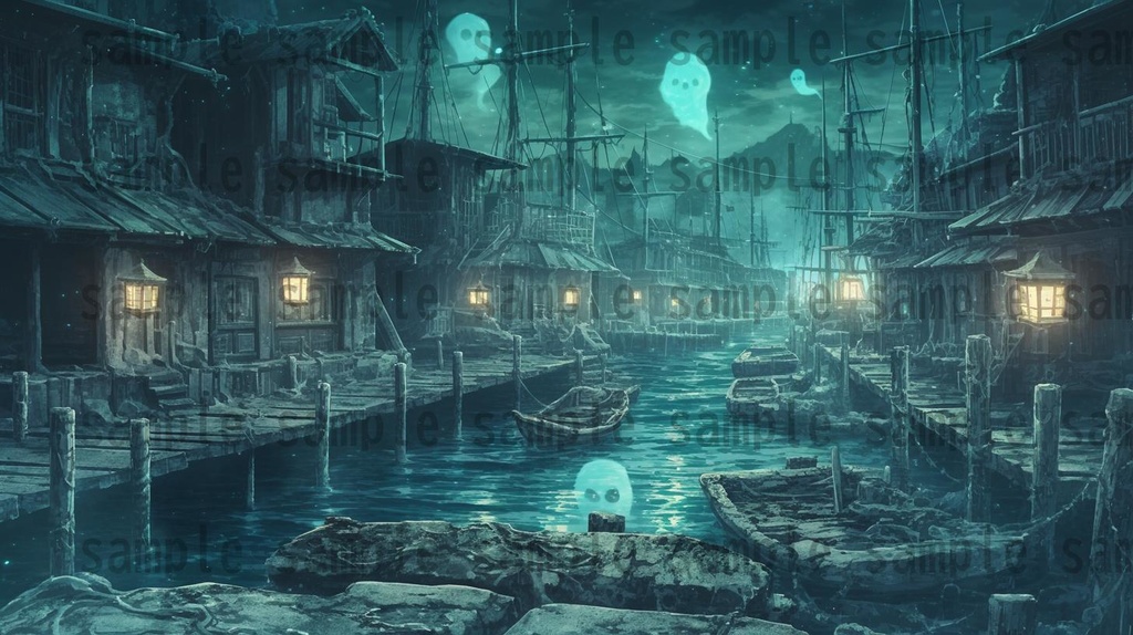 【166枚】死者の都 風景背景イラスト【著作権フリー素材】ダークファンタジー画像