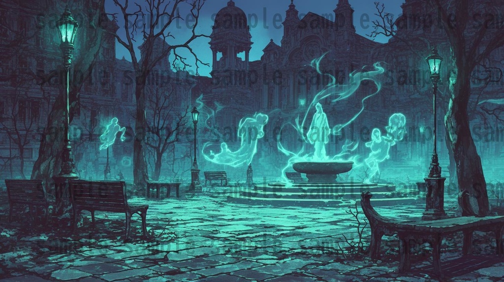 【166枚】死者の都 風景背景イラスト【著作権フリー素材】ダークファンタジー画像