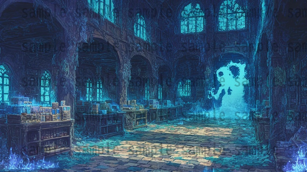 【166枚】死者の都 風景背景イラスト【著作権フリー素材】ダークファンタジー画像