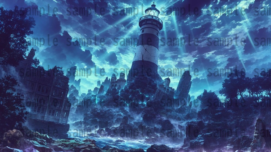 【166枚】死者の都 風景背景イラスト【著作権フリー素材】ダークファンタジー画像