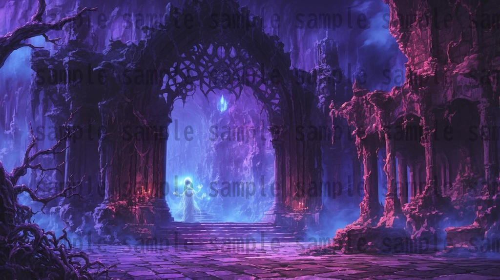 【166枚】死者の都 風景背景イラスト【著作権フリー素材】ダークファンタジー画像