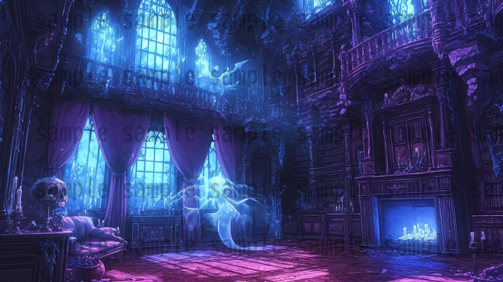 【166枚】死者の都 風景背景イラスト【著作権フリー素材】ダークファンタジー画像