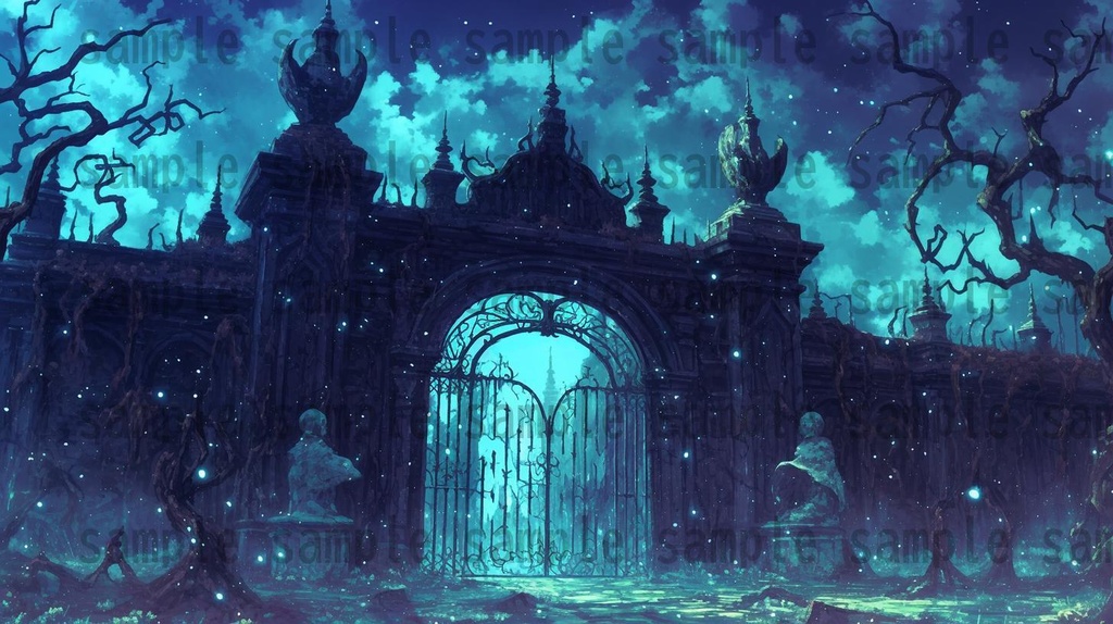 【166枚】死者の都 風景背景イラスト【著作権フリー素材】ダークファンタジー画像